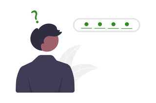Illustration: Person hat ihr Passwort vergessen