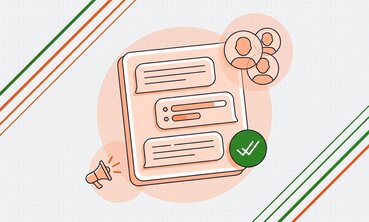 Illustration zum Schulmessenger von edjufy mit Gruppenunterhaltung, Umfrage und Lesebestätigung